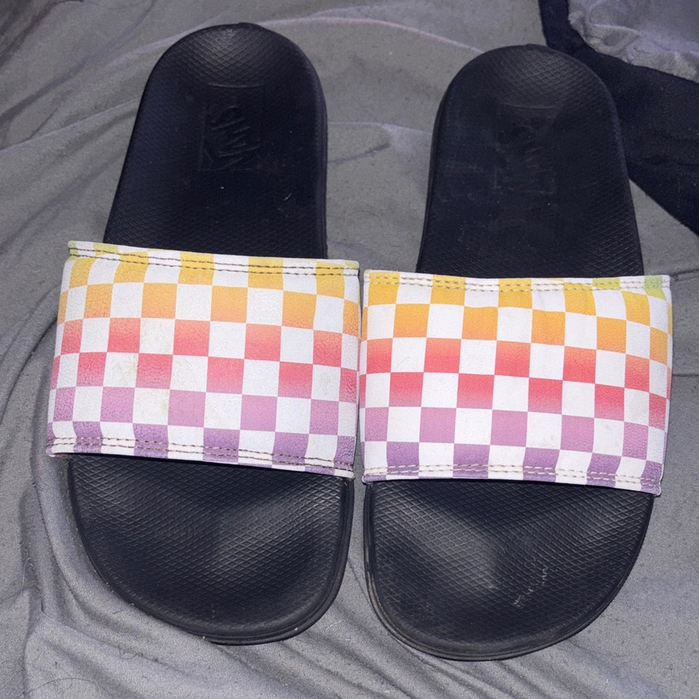 Vans Colorful Checkered Slide Sandals